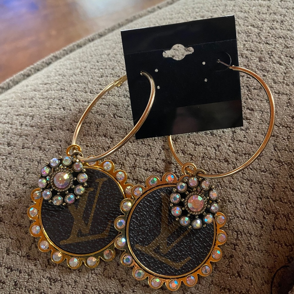 LV Earrings: Upcycled